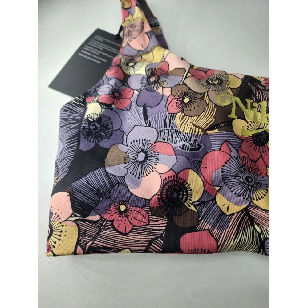 Nike Womens Multicolor Iron Stone Floral-Print Dri-FIT Padded Sports Bra Size S - Picture 4 of 11